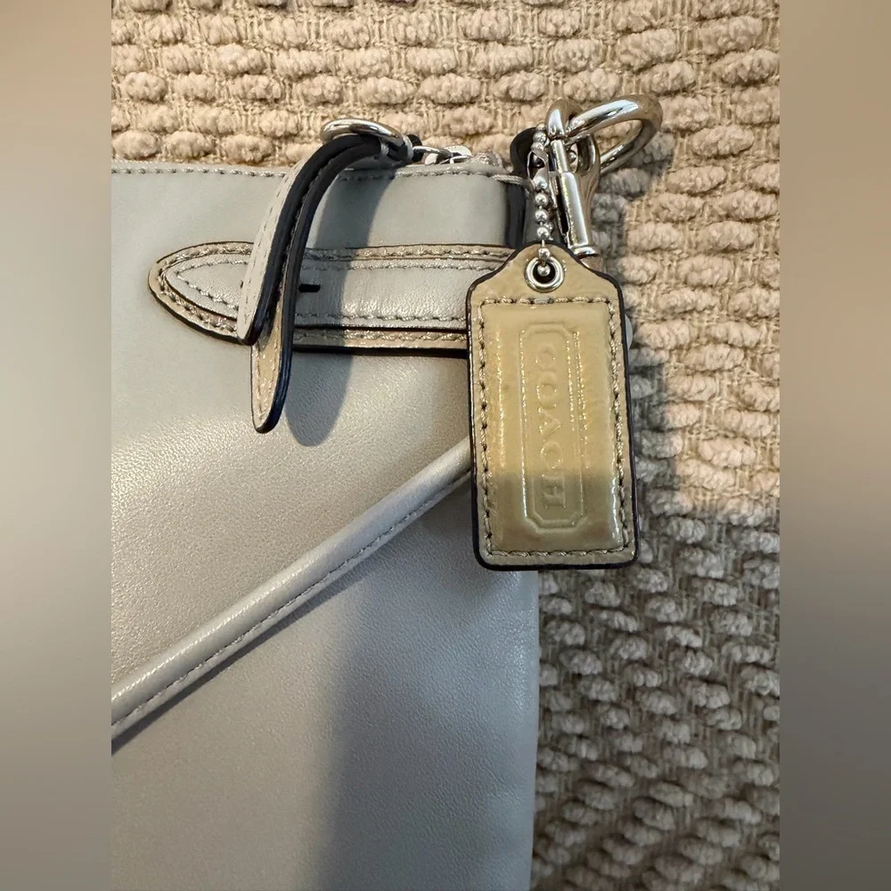 Coach 44606 Taupe Leather Crossbody Purse